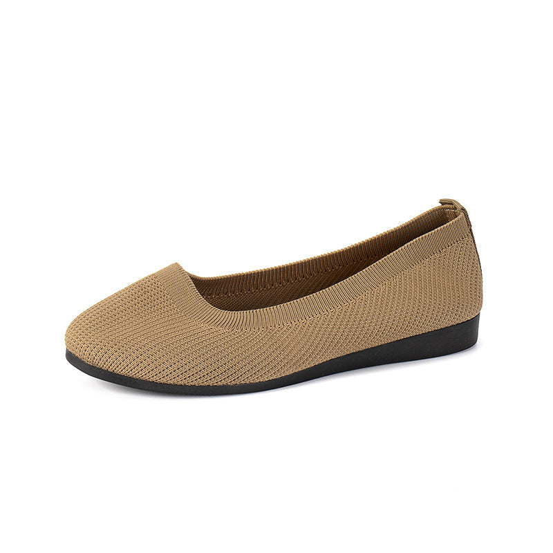 "Elegante damesballerina's, gebreid, ademend ontwerp, flexibel, comfortabel, verschillende kleuren, maat 36-43."