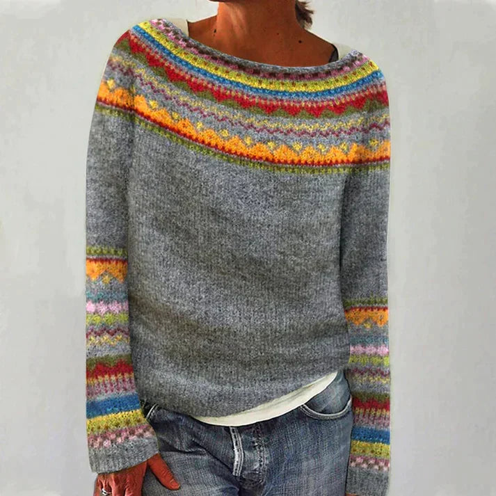 "Elegante groene wollen trui voor dames met klassieke snit, zacht en comfortabel voor koude dagen, perfect te combineren."