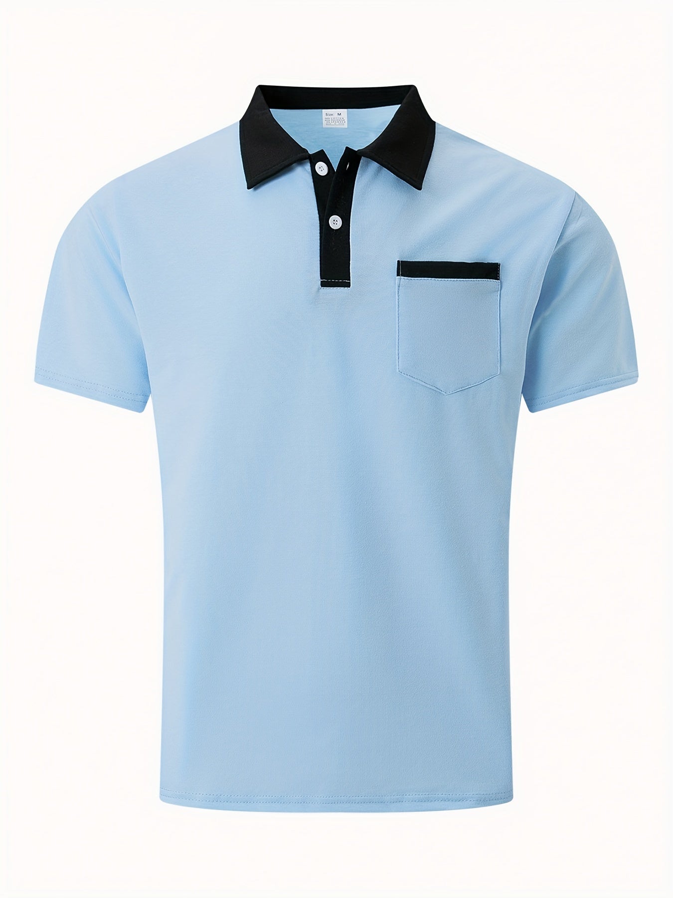 "Elegante katoenen herenpolo in klassiek design, zijaanzicht, ademend katoen, stijlvolle kleuren"