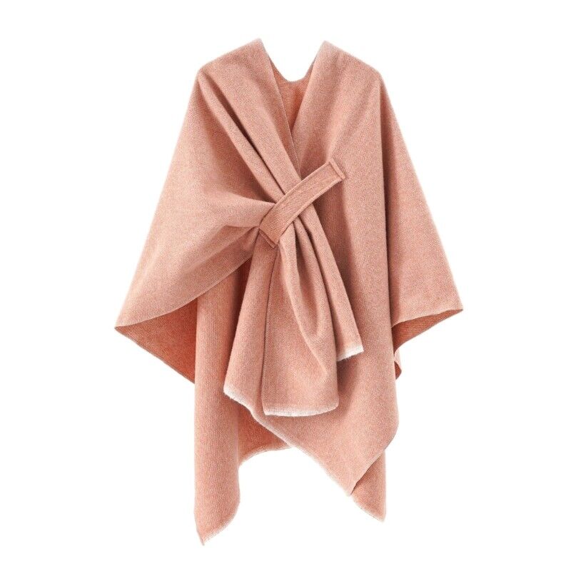 "Elegante katoenen poncho, stijlvolle cape in marineblauw, perfect voor dagelijks en formeel gebruik, lichtgewicht ontwerp."