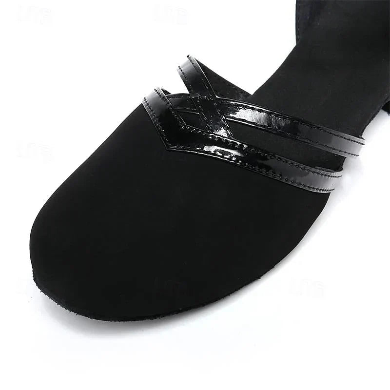"Elegante moderne dames dansschoenen, ademend materiaal, open teen design, geschikt voor ballroom, salsa en latin."