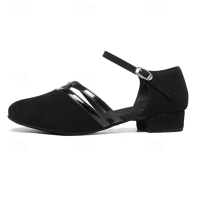 "Elegante moderne dames dansschoenen, ademend materiaal, open teen design, geschikt voor ballroom, salsa en latin."