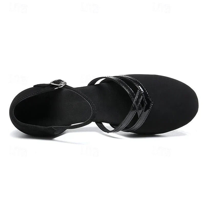 "Elegante moderne dames dansschoenen, ademend materiaal, open teen design, geschikt voor ballroom, salsa en latin."