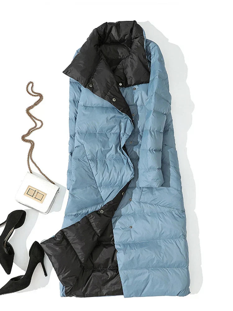 "Elegante Nordiva winterjas met geruit patroon, wolmix, vooraanzicht. Perfecte warmte en stijl voor koud weer."