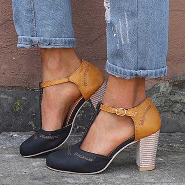 "Elegante orthopedische dameshakschoenen in synthetisch leer, stijlvolle hak met antislipzool, ideaal comfort en steun."