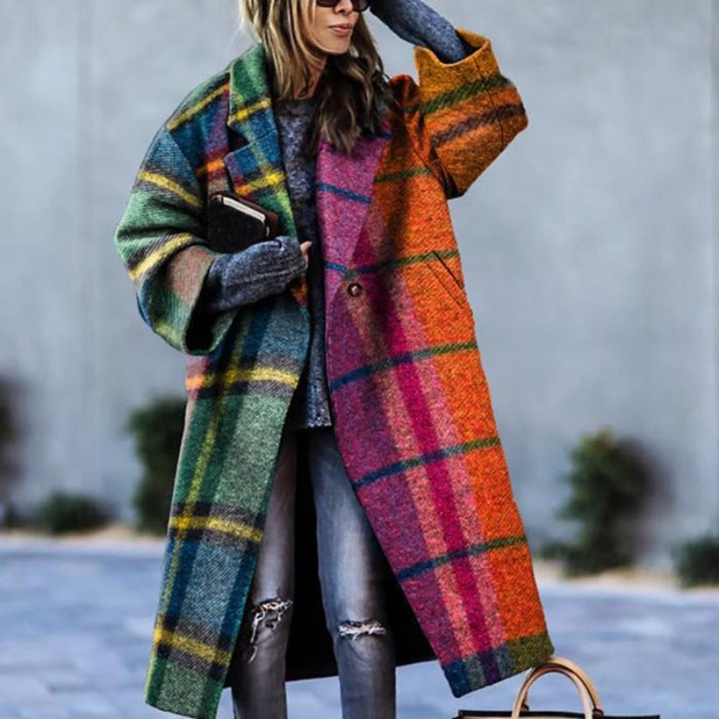 "Elegante warme wollen damesjas Barbara met tailleriem, verfijnd ontwerp, hoogwaardig wol, winterkleding."