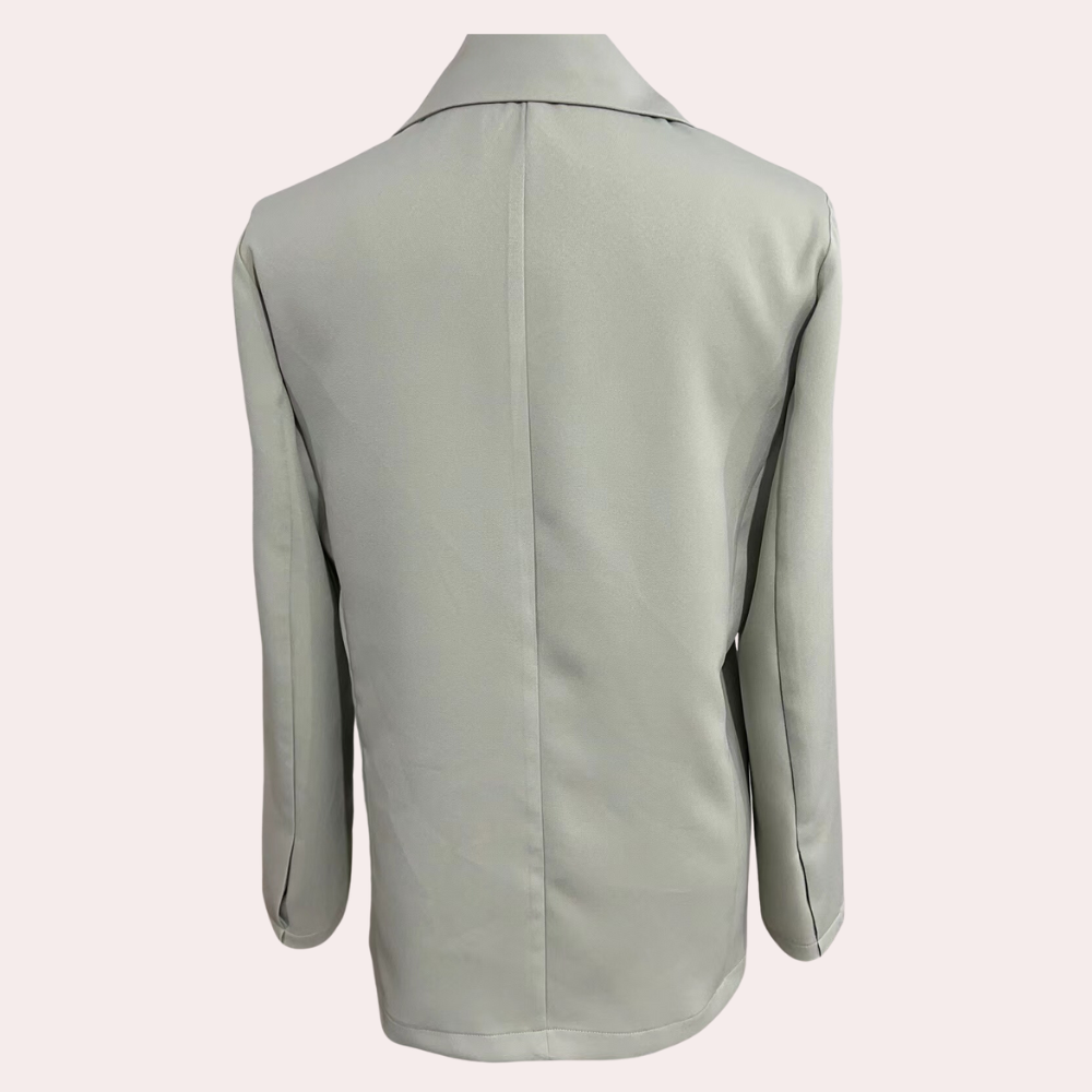 "Elegante zwarte dames blazer set, stijlvol voor elke gelegenheid, combineerbaar met zakelijke en casual looks."