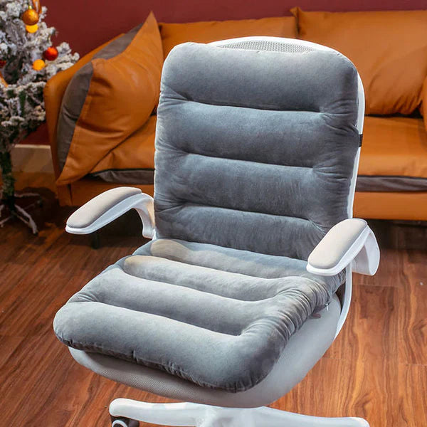 Ergonomisch zitkussen, grijs, met drukverlagend schuim, zachte bekleding en antislip onderkant voor ultiem zitcomfort.