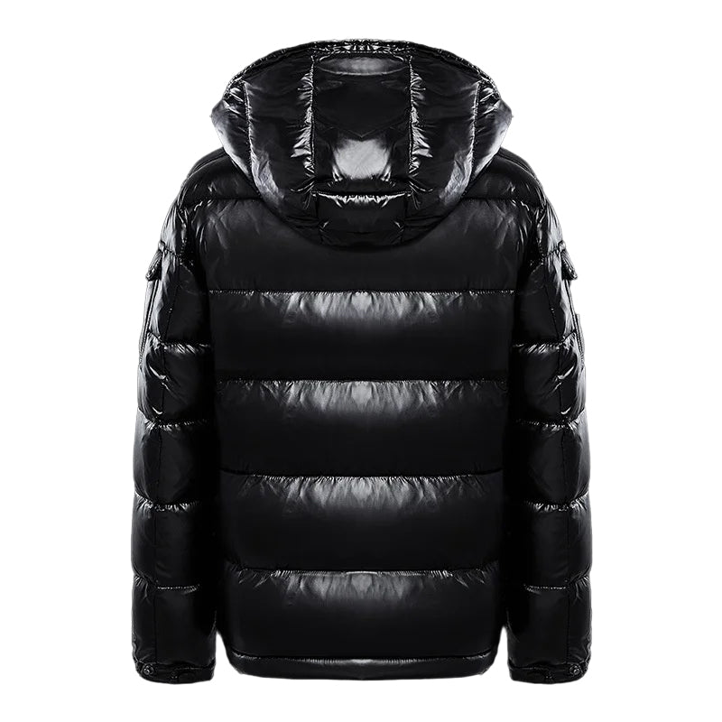 Glanzende pufferjack dames, rood of zwart, winterjas, ruime pasvorm, stijlvolle en warme jas met elegante glans, praktisch de