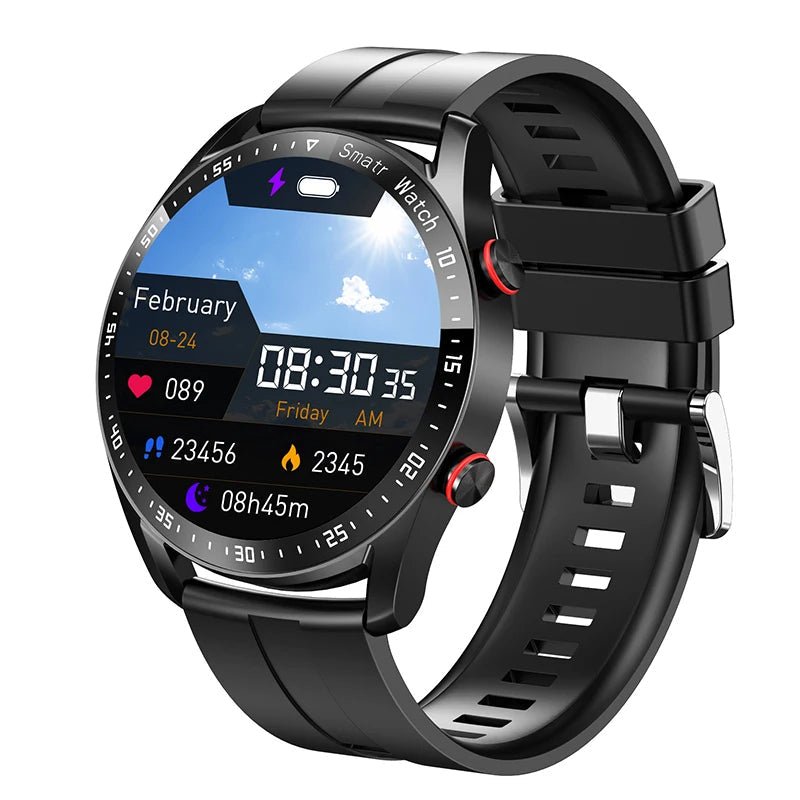 "GlucoseGuard Smartwatch met heldere touchscreen en stijlvolle bandjes voor glucosemeting en gezondheidsmonitoring"