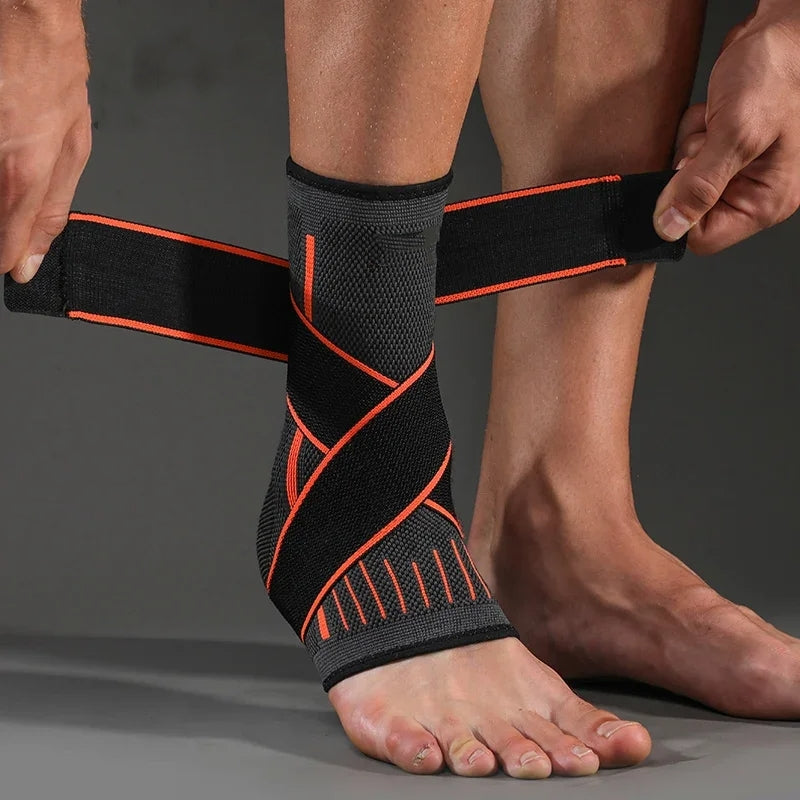 "Groene enkelcompressiebandage, verstelbare pasvorm, ademend materiaal voor optimale pijnverlichting en ondersteuning."