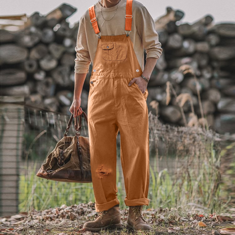 Groene, verstelbare tuin dungarees met zakken en elastische taille voor comfort en duurzaamheid, ideaal voor tuinwerk.