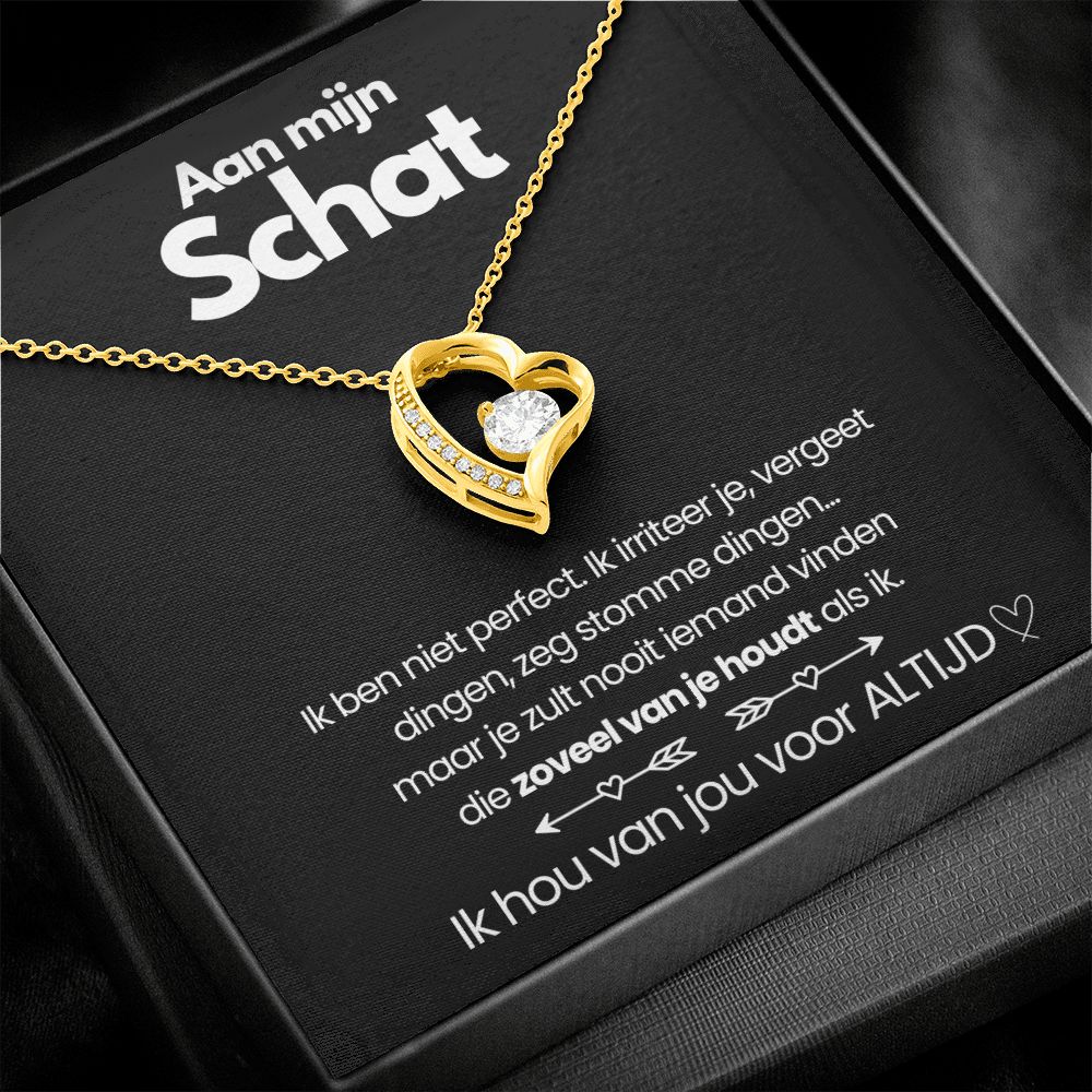 "Hartvormige ketting met sprankelende zirkonia's, verstelbare lengte, ideale elegante keuze voor liefdevolle gelegenheden."