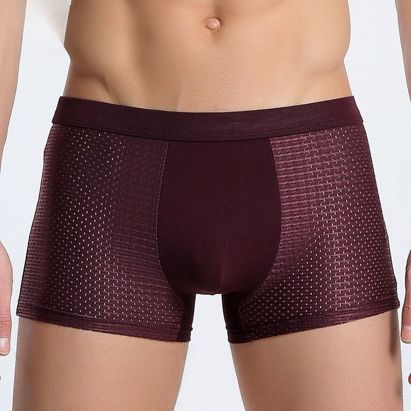 "Heren bamboe boxershort set, ademend en comfortabel, set van vier, zachte tailleband, stretchmateriaal voor perfecte pasvorm
