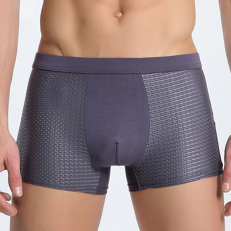 "Heren bamboe boxershort set, ademend en comfortabel, set van vier, zachte tailleband, stretchmateriaal voor perfecte pasvorm