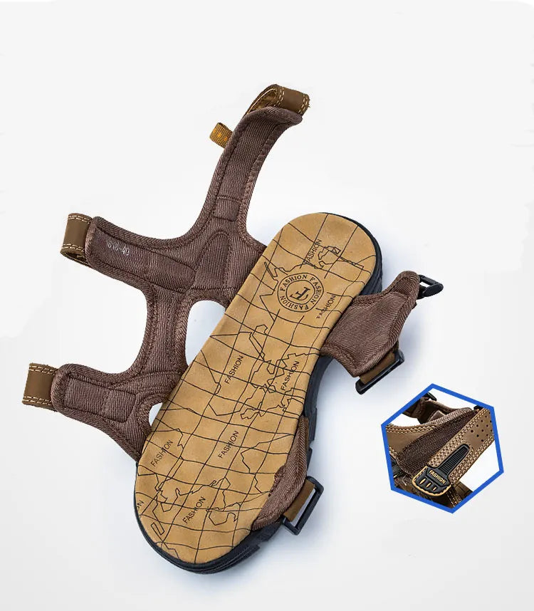 Hudson orthopedische sandalen met verstelbare klittenband en ademende materialen voor maximaal comfort en voetondersteuning.