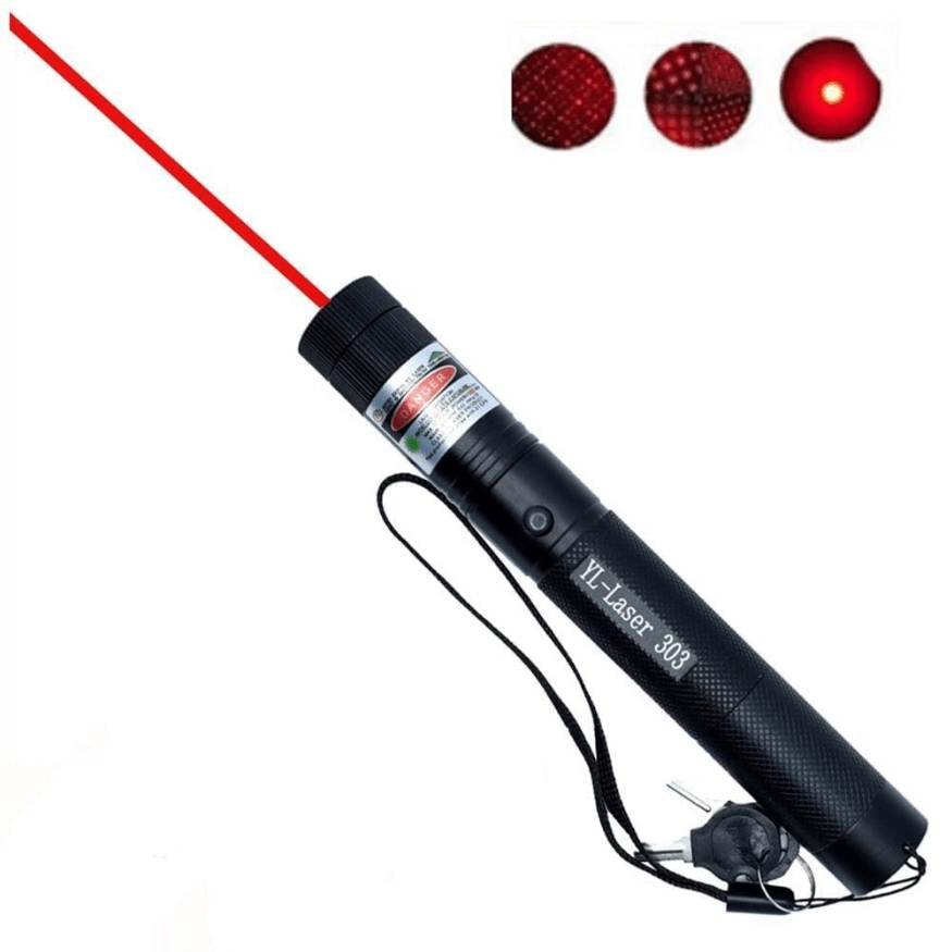 "Krachtige laserpointer 303, robuust ontwerp, ideale gadget voor presentaties en sterrenkijken, compact en draagbaar."