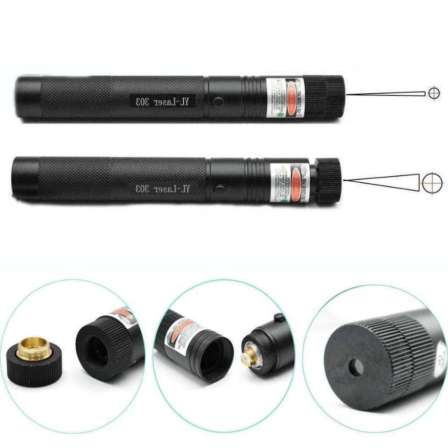 "Krachtige laserpointer 303, robuust ontwerp, ideale gadget voor presentaties en sterrenkijken, compact en draagbaar."
