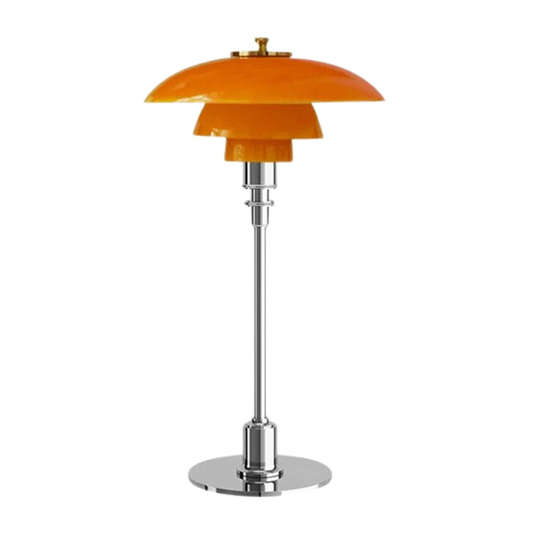 "Lena Scandinavische tafellamp van glas met LED, moderne stijl, strak ontwerp, elegant en veelzijdig voor elk interieur."