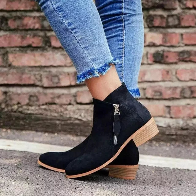 Leren enkellaarsjes dames, orthopedische ondersteuning, hoogwaardig leer, comfortabel, stijlvol, veelzijdig ontwerp.