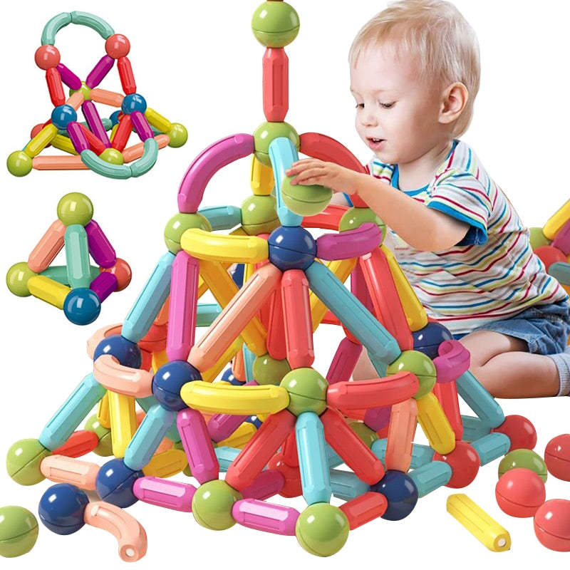 "Levendige magnetische bouwstenen voor kinderen, ideaal creatief speelgoed voor educatief en fantasierijk spel."