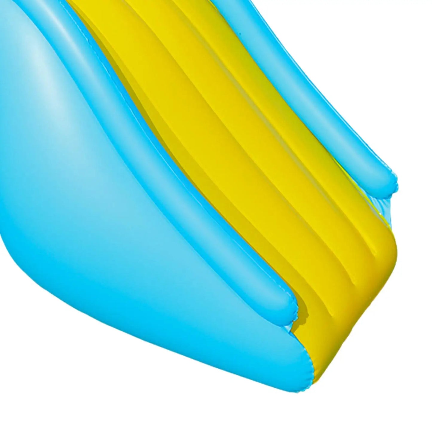 "Levendige opblaasbare kinderglijbaan van stevig PVC, kleurrijk ontwerp voor tuin- of zwembadplezier, geschikt voor 3-8 jaar.