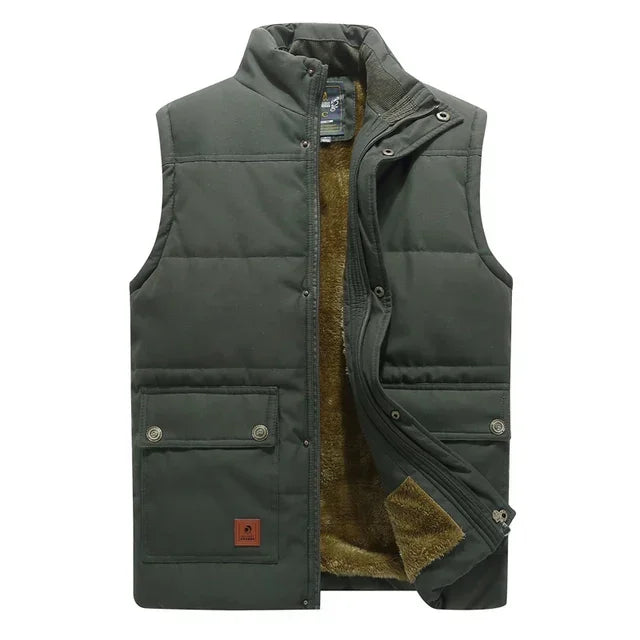 "Lichtgewicht heren bodywarmer, stijlvol en veelzijdig ontwerp, diverse kleuren: legergroen, blauw, zwart, khaki"