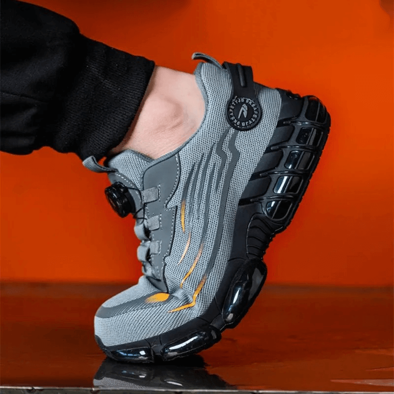 "Lichtgewicht orthopedische veiligheidsschoenen heren met stalen neus, antislip Kevlar-zolen en polyurethaan inlegzool."