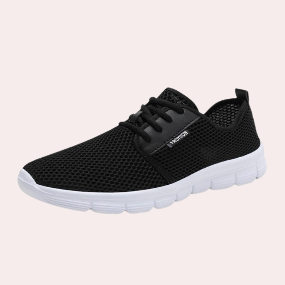 "Luca Elegante herensneakers, stijlvol design, blauw, rood, wit of zwart, comfort en ondersteuning voor dagelijks gebruik."