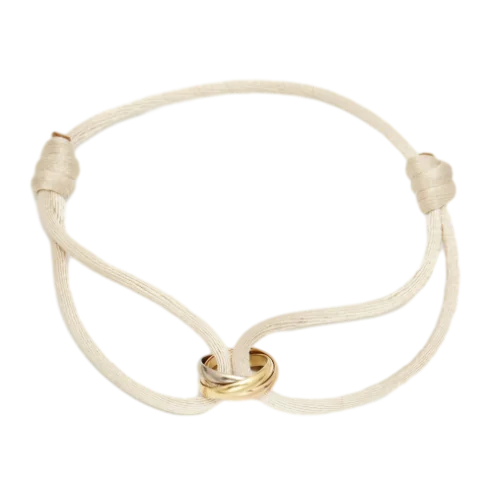 "Luxe Drie-Eenheid armband in 925 sterling zilver met drie verstrengelde ringen en verstelbare sluiting voor mannen en vrouwe