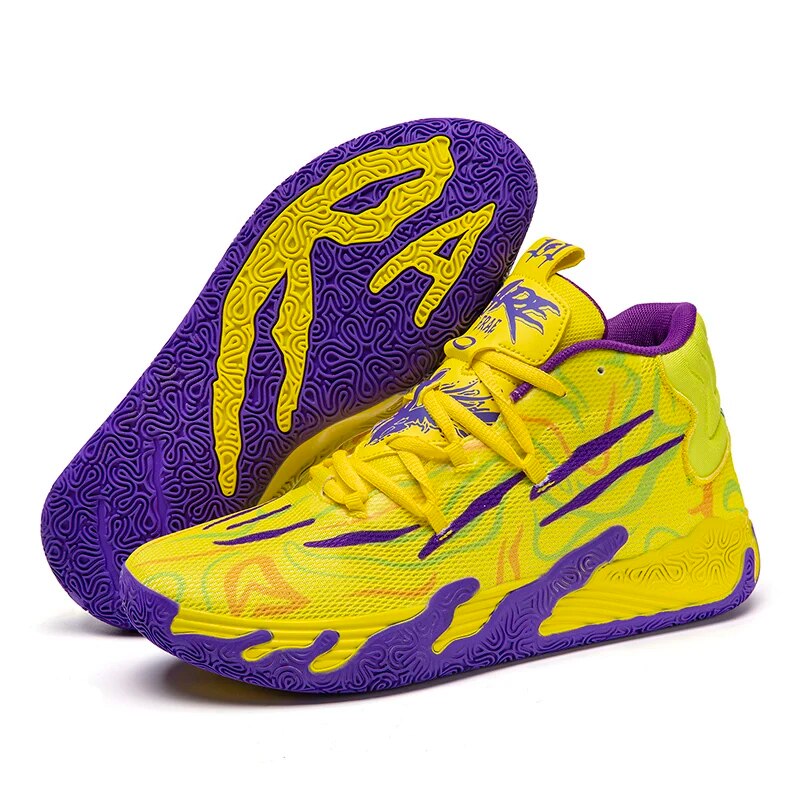 "Luxe heren basketbalschoenen met ademend design en antislipzool, geschikt voor alle seizoenen, in diverse kleuren."