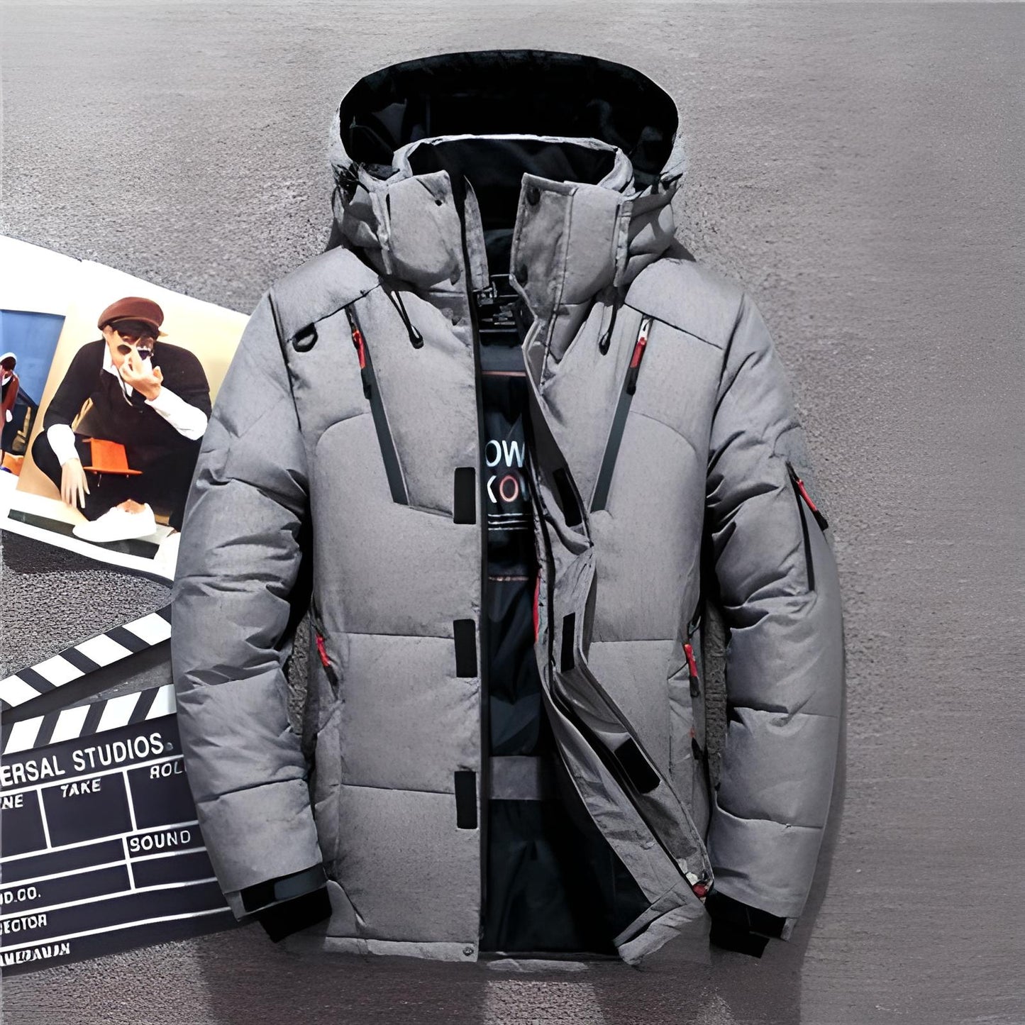 "Luxe heren parka winterjas, zwarte kleur, softshell, uitstekende isolatie, stijlvol ontwerp voor koude stads- en buitenactiv
