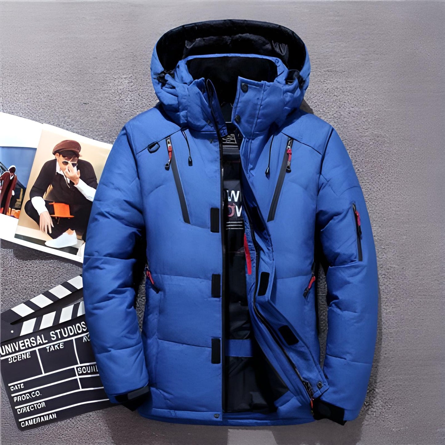 "Luxe heren parka winterjas, zwarte kleur, softshell, uitstekende isolatie, stijlvol ontwerp voor koude stads- en buitenactiv