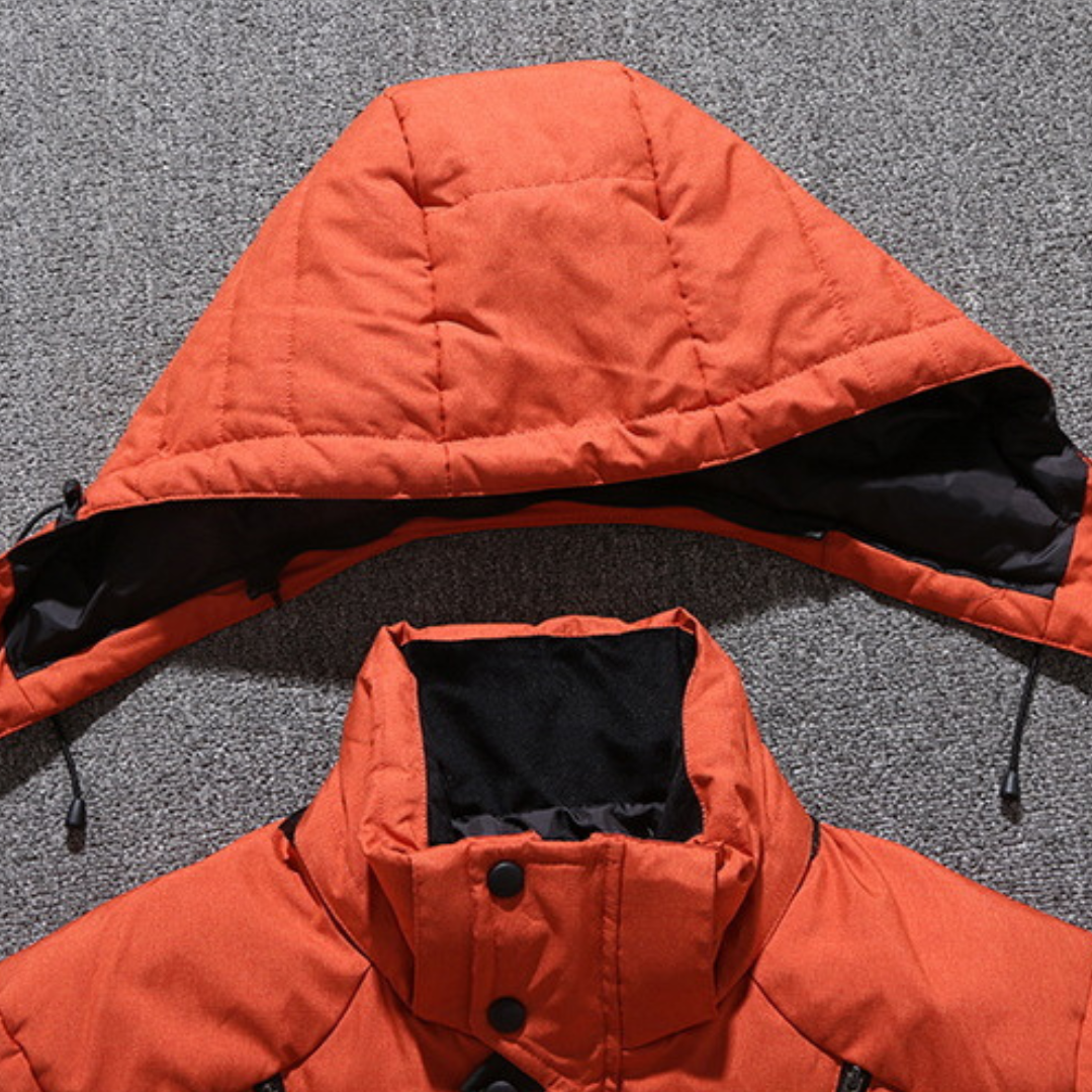 "Luxe heren parka winterjas, zwarte kleur, softshell, uitstekende isolatie, stijlvol ontwerp voor koude stads- en buitenactiv