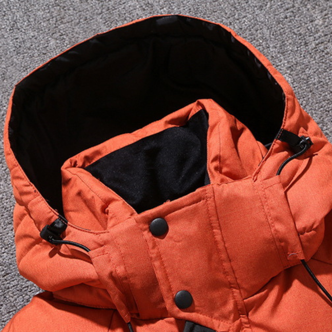 "Luxe heren parka winterjas, zwarte kleur, softshell, uitstekende isolatie, stijlvol ontwerp voor koude stads- en buitenactiv