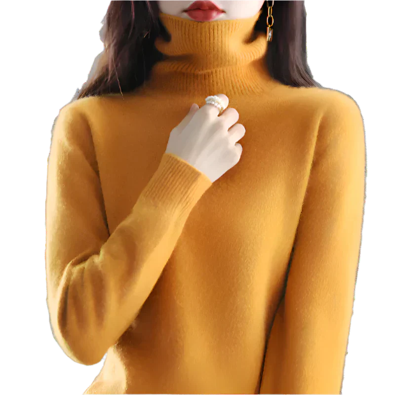"Luxe kasjmier coltrui voor dames, elegant ontwerp, 100% kasjmier, avocadogroen, herfst-winter, warm en stijlvol."