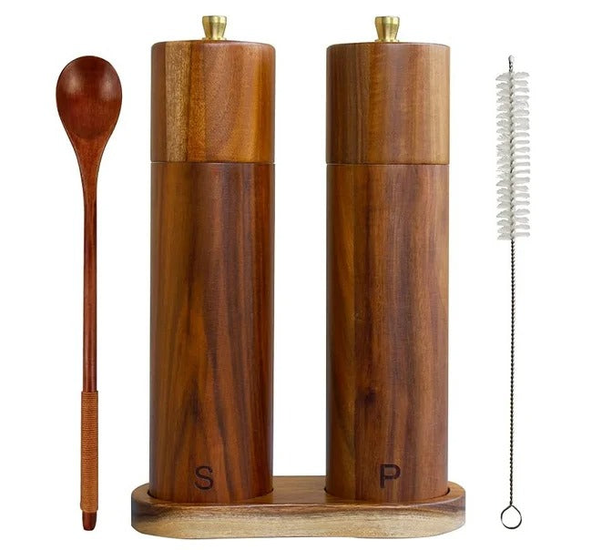 WoodSpice - Luxe Houten Peper- en Zoutmolen Set | Tijdloos Design