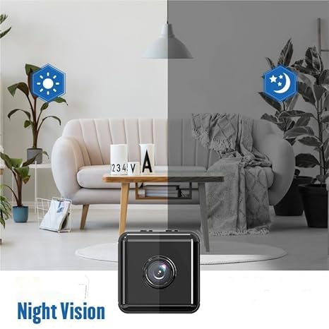 "Mini draadloze 1080P beveiligingscamera op tafel, ideaal voor binnen en buiten, biedt scherpe beelden en eenvoudige installa