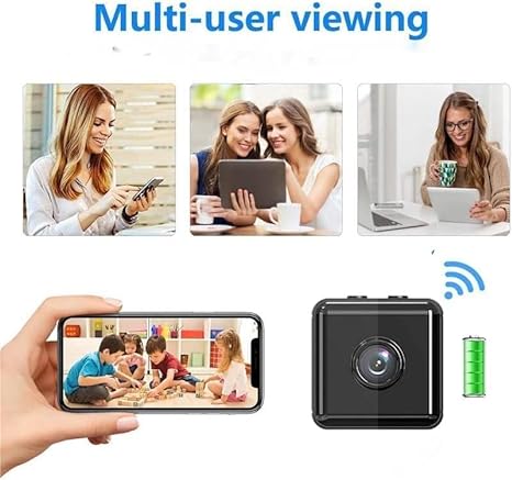 "Mini draadloze 1080P beveiligingscamera op tafel, ideaal voor binnen en buiten, biedt scherpe beelden en eenvoudige installa