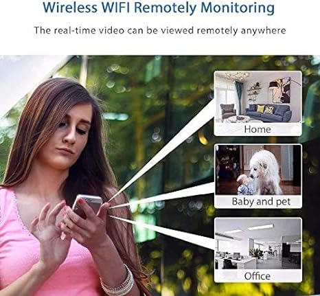 "Mini draadloze WiFi beveiligingscamera 1080P, compacte technologie met HD-video's, geschikt voor binnen en buiten gebruik."
