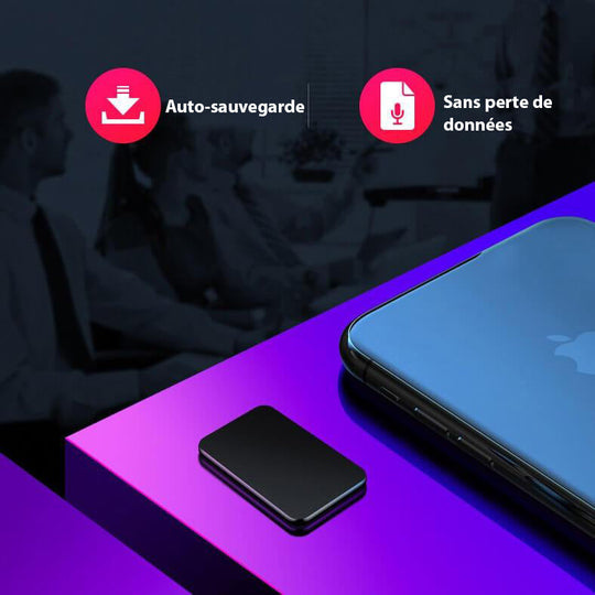 "Mini ultra-dunne professioneel ontworpen spy recorder met discreet en slank ontwerp voor effectieve geluidsopname."