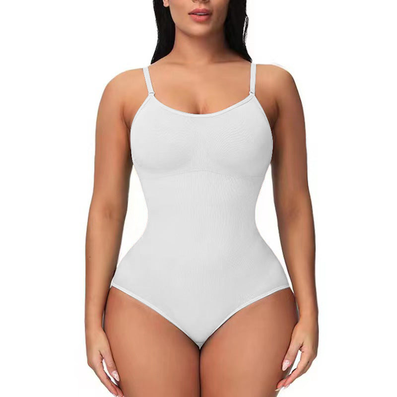 "Naadloze shapewear bodysuit met verstelbare spaghettibandjes, ingebouwde bh, in elastisch materiaal voor een gestroomlijnd s