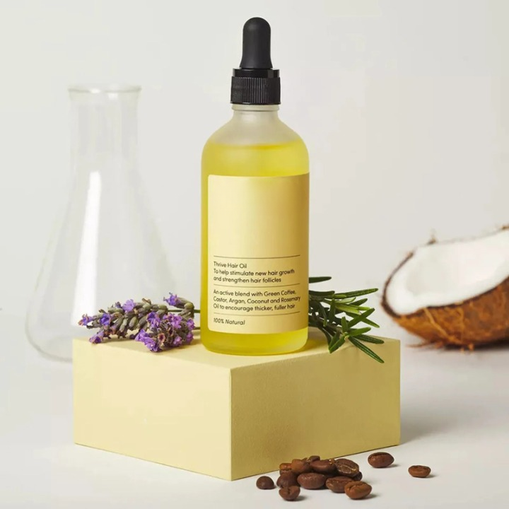 "Natuurlijke haargroei olie fles, serum met Castor, Argan en Kokos, voor dikker en gezonder haar"