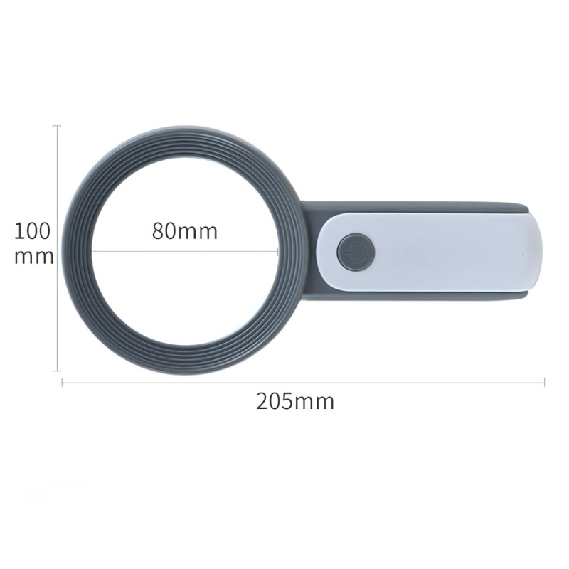 "Optische Lupe 20X Handheld, ideaal voor senioren, biedt 30x vergroting, lichtgewicht en draagbaar voor leesgemak."