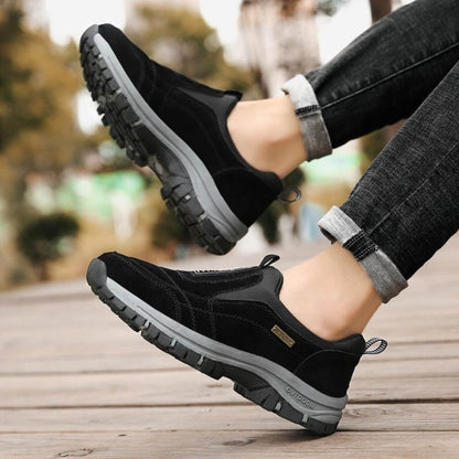 "Orion™ orthopedische suède wandelschoenen heren, ergonomische inlegzolen, luxe blauwe uitstraling, lichtgewicht en comfortab