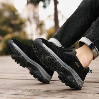 "Orion™ orthopedische suède wandelschoenen heren, ergonomische inlegzolen, luxe blauwe uitstraling, lichtgewicht en comfortab
