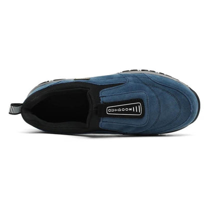 "Orion™ orthopedische suède wandelschoenen heren, ergonomische inlegzolen, luxe blauwe uitstraling, lichtgewicht en comfortab