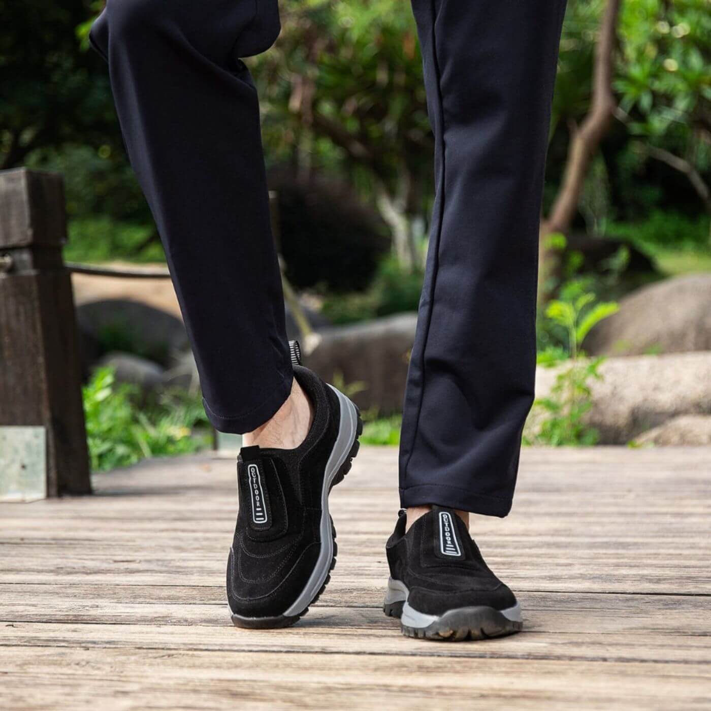 "Orion™ orthopedische suède wandelschoenen heren, ergonomische inlegzolen, luxe blauwe uitstraling, lichtgewicht en comfortab