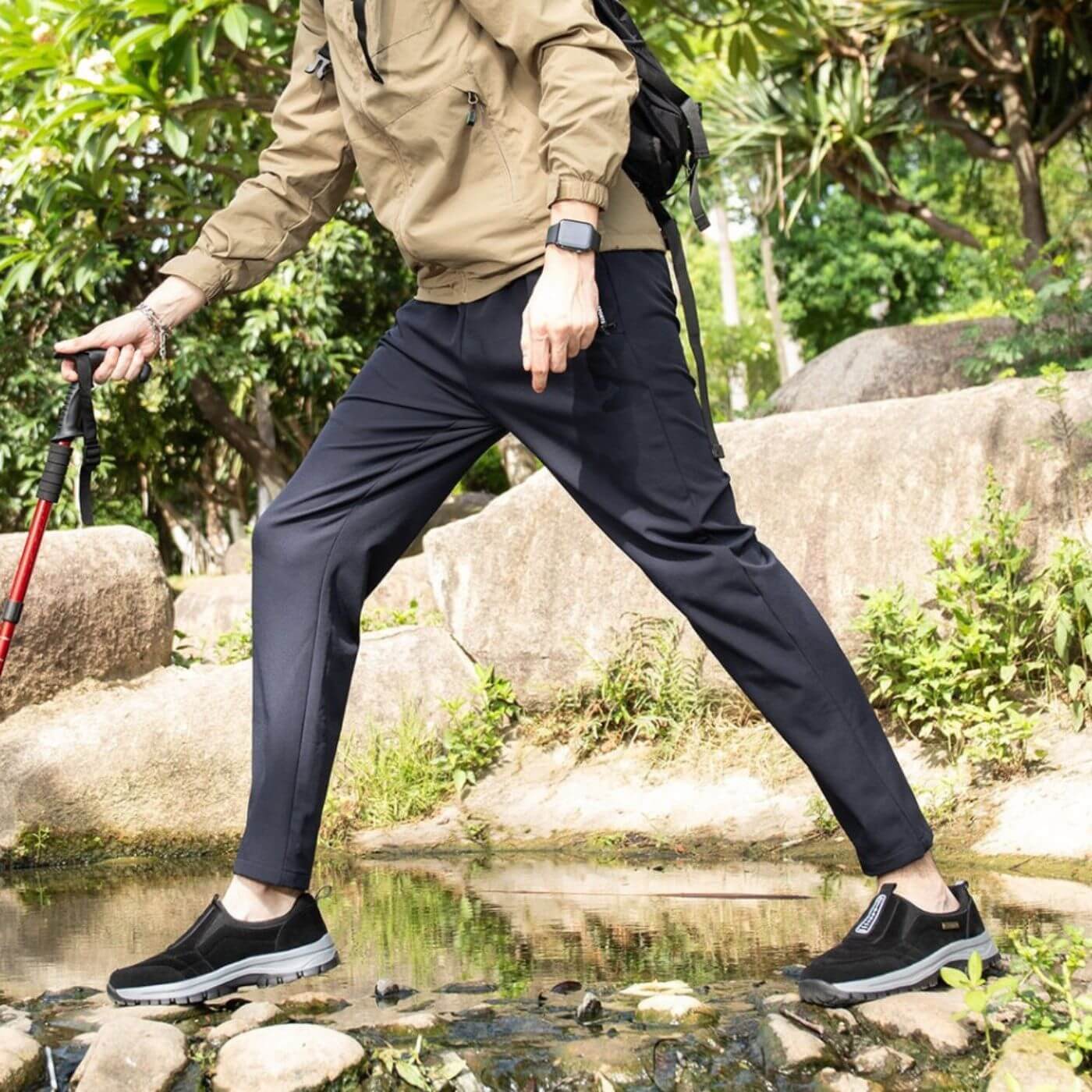 "Orion™ orthopedische suède wandelschoenen heren, ergonomische inlegzolen, luxe blauwe uitstraling, lichtgewicht en comfortab