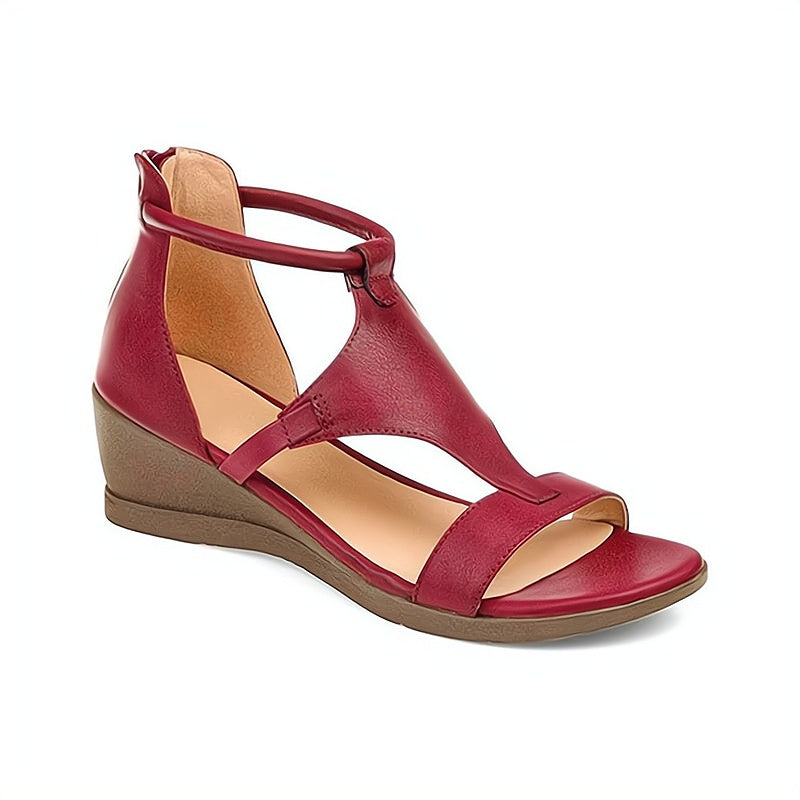 "Orthopedische dames sandalen, ergonomisch en stijlvol, lichtbruin, bieden comfort en ondersteuning voor dagelijks gebruik."